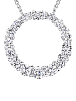 Jools by Jenny Brown Open Circle Cubic Zirconia Charm, Silver, Silver