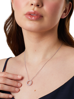 Jools by Jenny Brown Open Circle Cubic Zirconia Charm, Silver - view 2, Silver