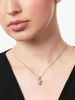 Jools by Jenny Brown Four Cubic Zirconia Bubble Drop Pendant Necklace - view 2, Silver