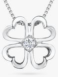 Jools by Jenny Brown Four Leaf Clover Pendant Necklace, Silver