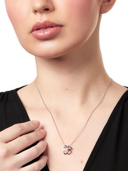 Jools by Jenny Brown Four Leaf Clover Pendant Necklace, Silver - view 2, Silver
