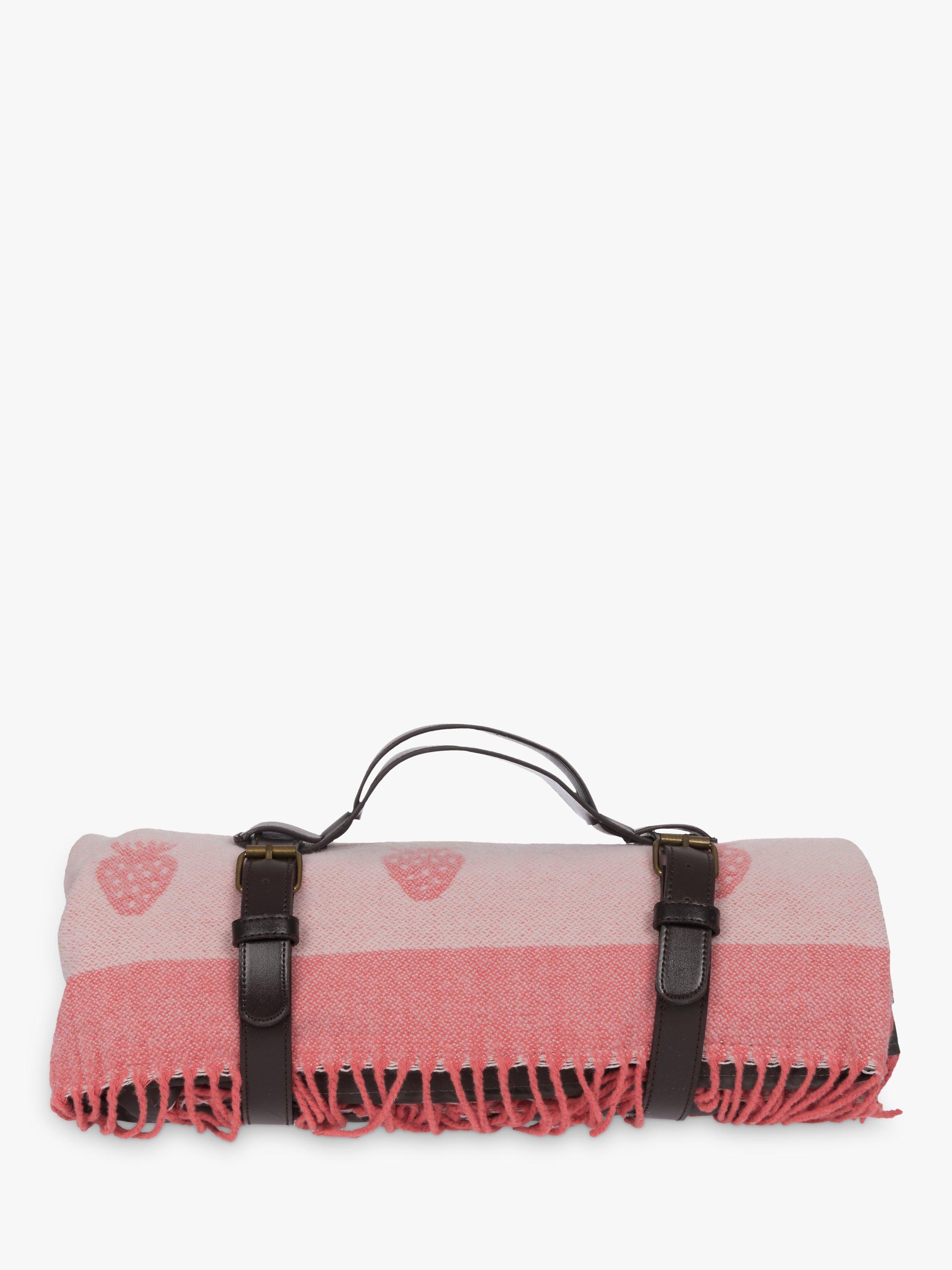 Sophie Allport Strawberries Picnic Rug, Pink