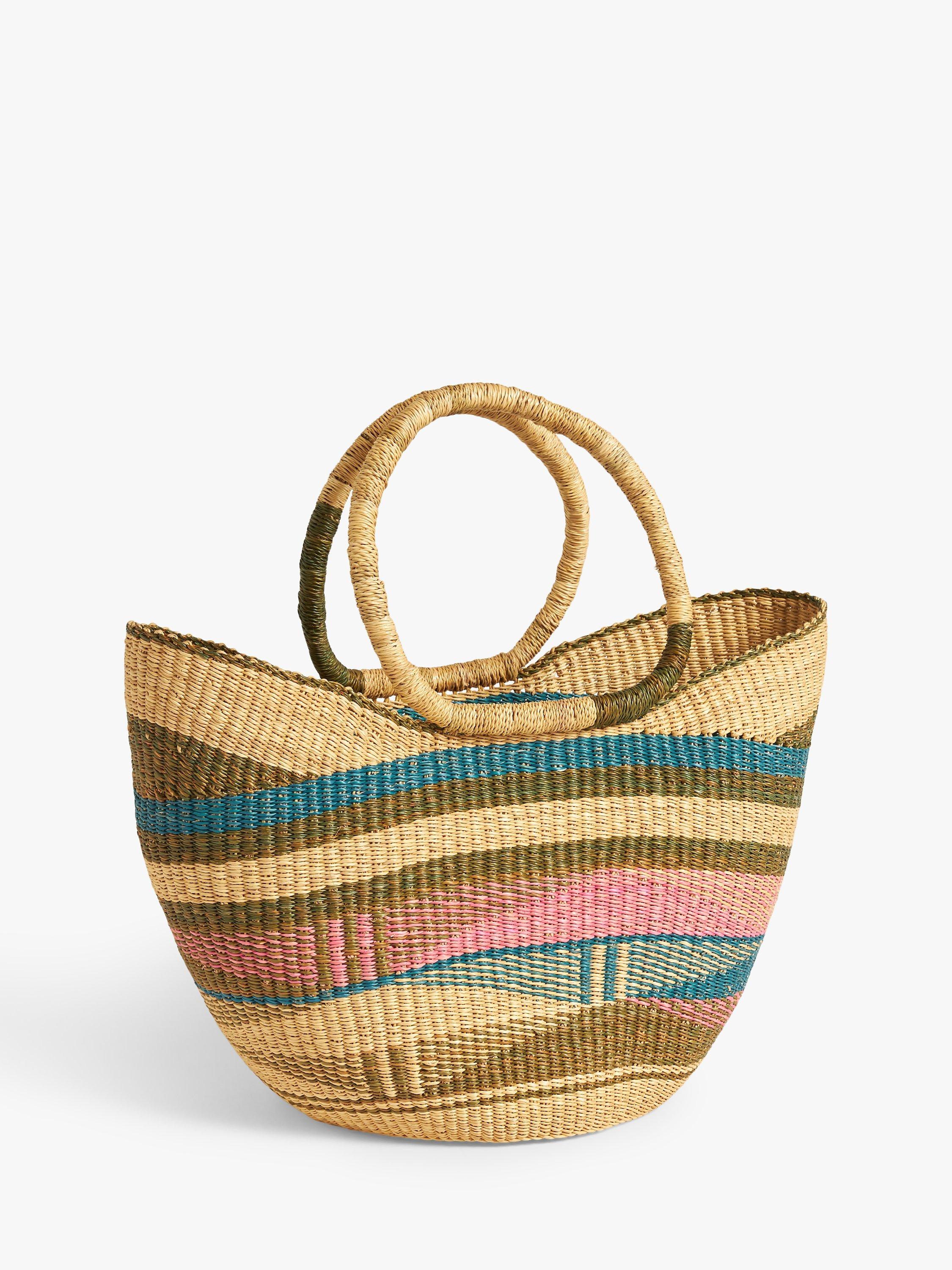 John Lewis Basket Shopper, Patterned Multi