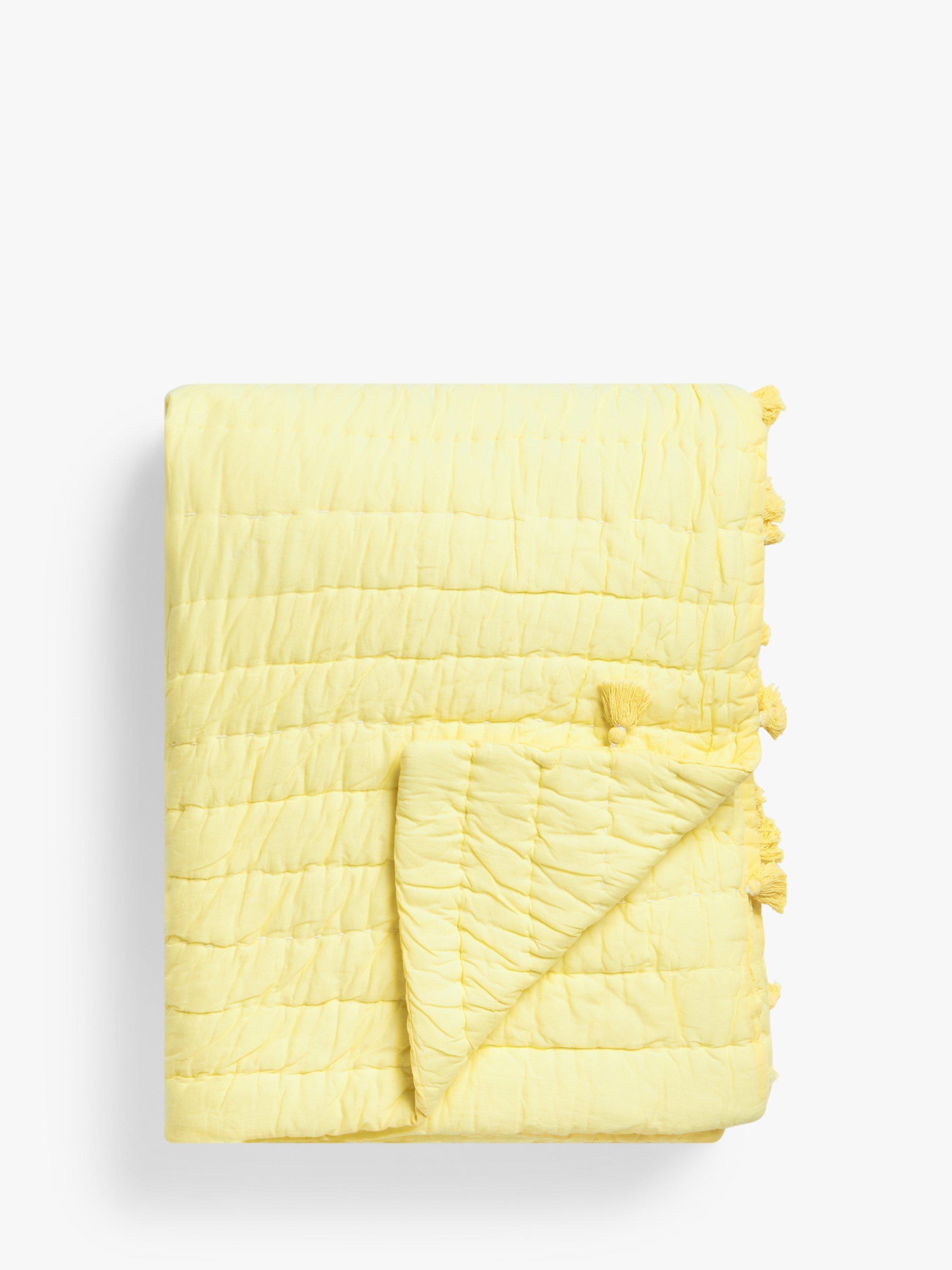 John Lewis Tassel Quilted Bedspread, Straw