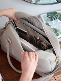 Stackers Laptop Handbag - view 2, Taupe