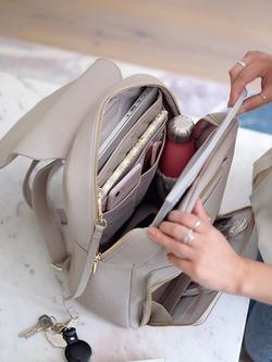 Stackers Laptop Backpack - view 2, Natural Taupe