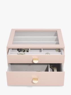 Stackers Classic 2 Drawer Jewellery Box, Blush