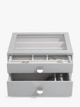 Stackers Classic 2 Drawer Jewellery Box, Grey Mid