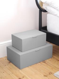 Stackers Storage Boxes, Set of 2 - view 2, Grey Mid
