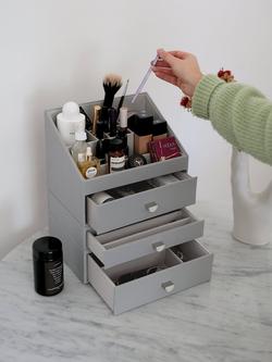 Stackers Classic Make Up 3 Drawer Jewellery Box - view 2, Grey