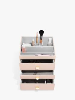 Stackers Classic Make Up 3 Drawer Jewellery Box, Blush