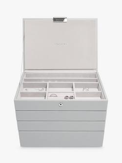 Stackers Classic Set 4 Layer Jewellery Box, Mid Grey