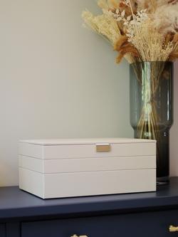 Stackers Supersize 3 Drawer Jewellery Box, Oatmeal - view 2, Natural Oatmeal