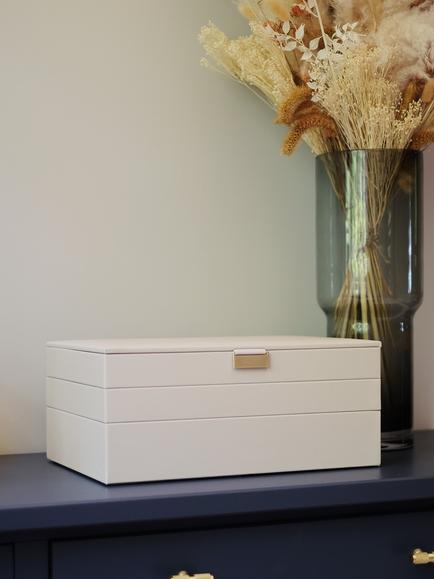 Stackers Supersize 3 Drawer Jewellery Box, Oatmeal - view 2, Natural Oatmeal