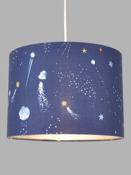 John Lewis Rockets Lamp & Ceiling Shade - view 2, Blue