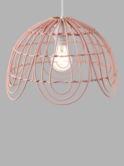 John Lewis Aria Easy-To-Fit Ceiling Shade, Pink