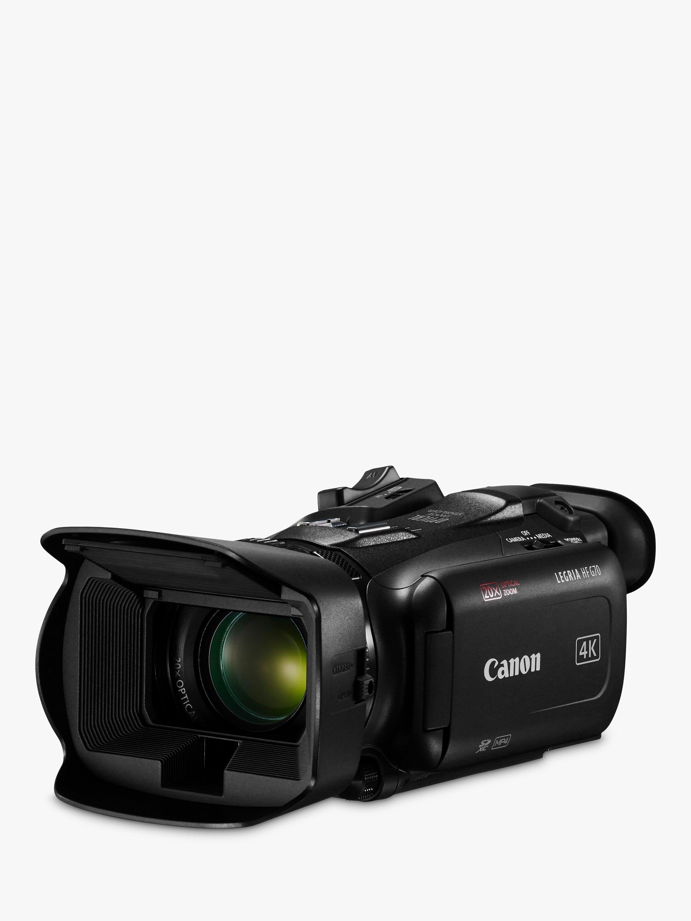 Canon LEGRIA HF G70 Camcorder, 4K Ultra HD, 8.29MP, 20x Optical Zoom, Optical Image Stabiliser & 3.5” LCD Touch Screen, Black