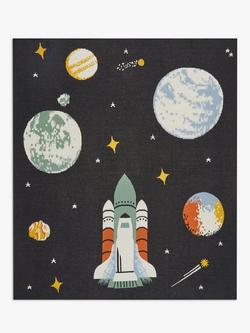 John Lewis Outer Space Pure Cotton Throw, Blue