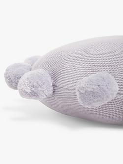 John Lewis Round Pom Cushion - view 2, Purple