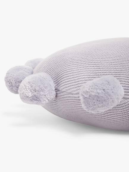 John Lewis Round Pom Cushion - view 2, Purple