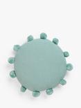 John Lewis Round Pom Cushion, Green