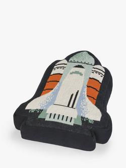 John Lewis Rocket Shaped Cushion - view 2, Blue