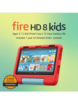 Amazon Fire HD 8 Tablet Kids Edition (12th Generation, 2022) with Kid-Proof Case, Hexa-core, Fire OS, Wi-Fi, 32GB, 8" - view 2, Red