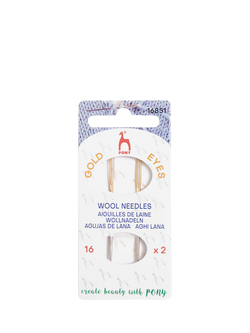 Pony Gold Eye Wool Needles, Pack of 2, Silver