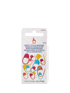 Pony Safety Stitch Markers, Pack of 15, Assorted