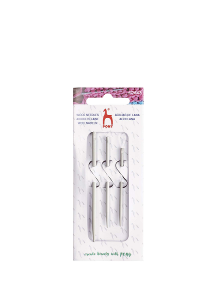 Pony Aluminium Wool Needles, Set of 3, 
