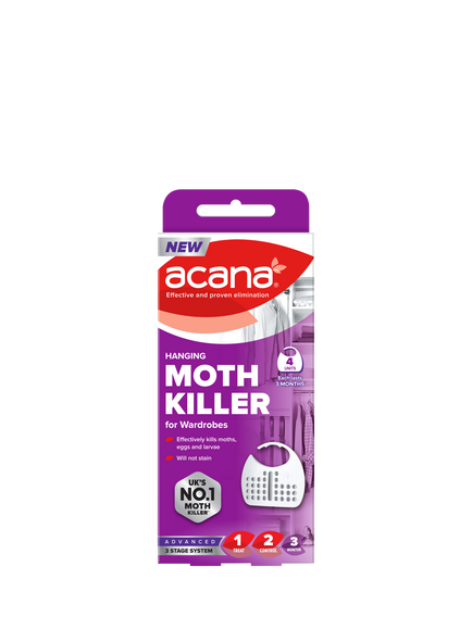 Acana Stage 2 Hanging Wardrobe Moth Killer, Pack of 4, 