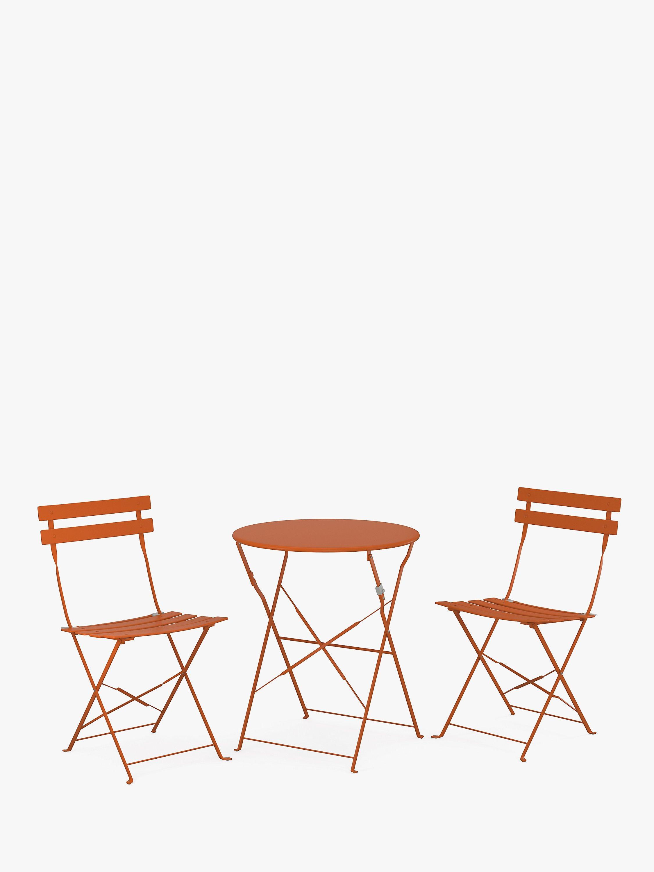 John Lewis ANYDAY Camden 2 Seater Garden Bistro Table Chairs Set Flame
