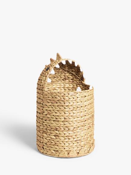John Lewis Kids' Dino Water Hyacinth Storage Basket, Natural