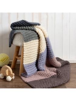 Wool Couture Naturally Neutral Blanket Knitting Kit, Multi