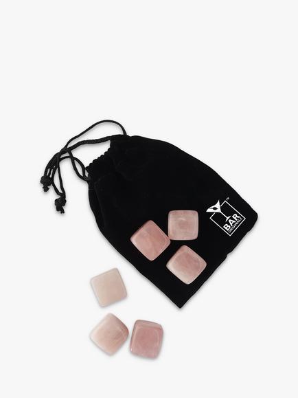Bar Originale Pink Quartz Drink Chilling Stones, Pack of 6, Pink