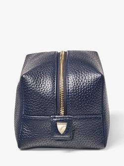 Aspinal of London Medium Leather London Case Toiletries Bag - view 2, Navy
