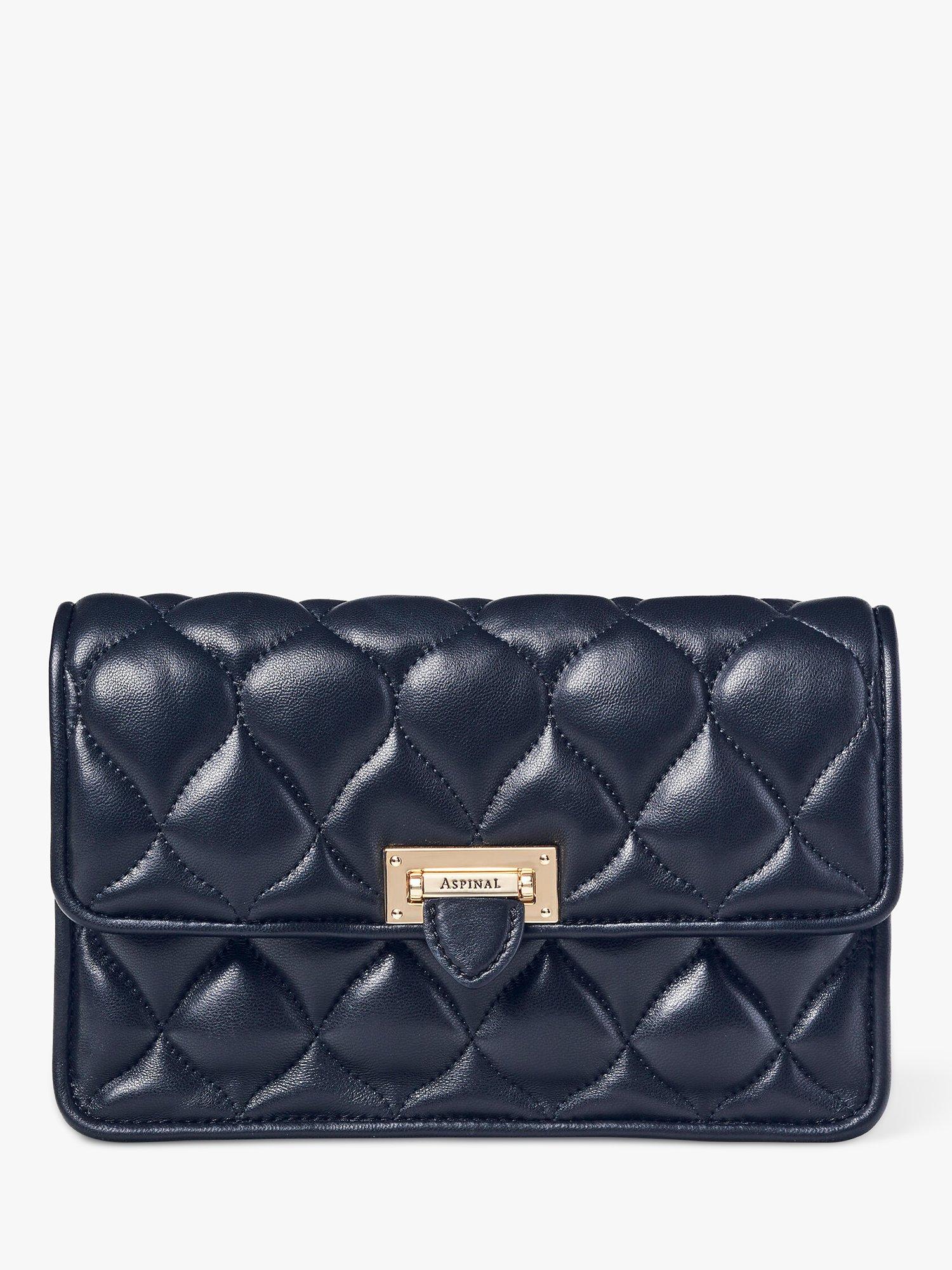 Aspinal of London Lottie Pillow Quilted Lambskin Clutch Bag