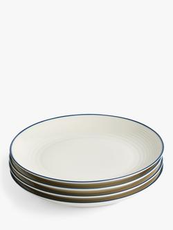 Royal Doulton Gordon Ramsay Maze Denim Line Stoneware Dinner Plate, 28cm, Blue/White, Blue/White