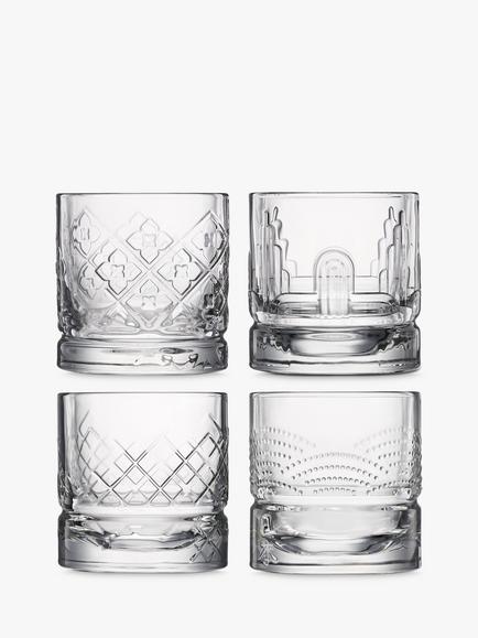 La Rochère Dandy Glass Whisky Tumblers, Set of 4, 300ml, Clear, Clear