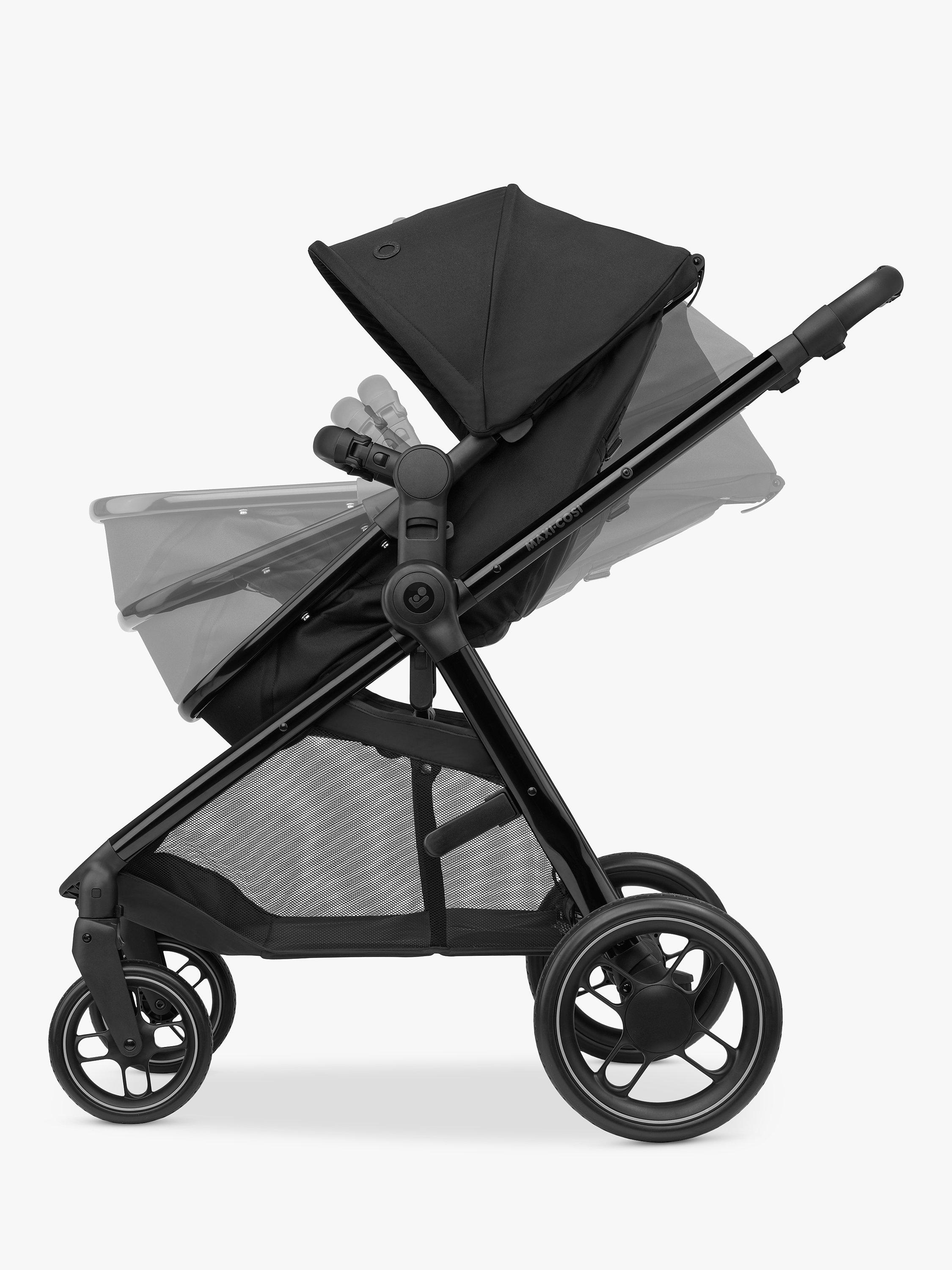 Maxi Cosi Zelia3 Luxe Travel System Cabriofix I Size Base Pushchair Bundle Twillic Black