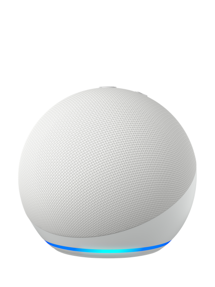 Amazon Echo Dot Smart Speaker with Alexa+ Early Access Voice Recognition & Control, 5th Generation (2022), Glacier White