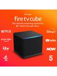 Amazon Fire TV Cube (2022) 4K Ultra HD Streaming Device with Alexa Voice Remote & TV Guide with Live TV
