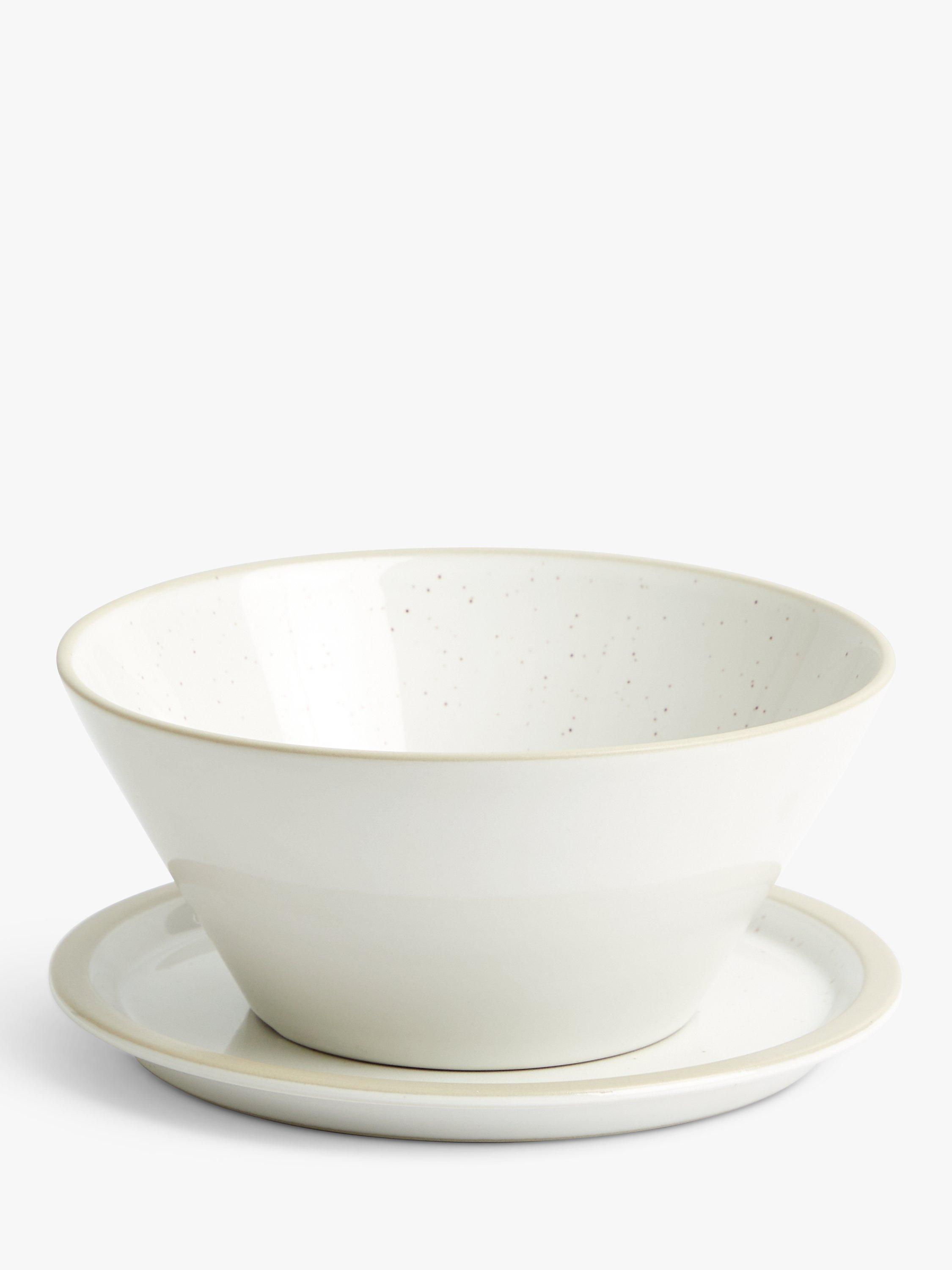 Royal Doulton Urban Dining Stoneware Side Plate & Bowl Set, Set of 4, White