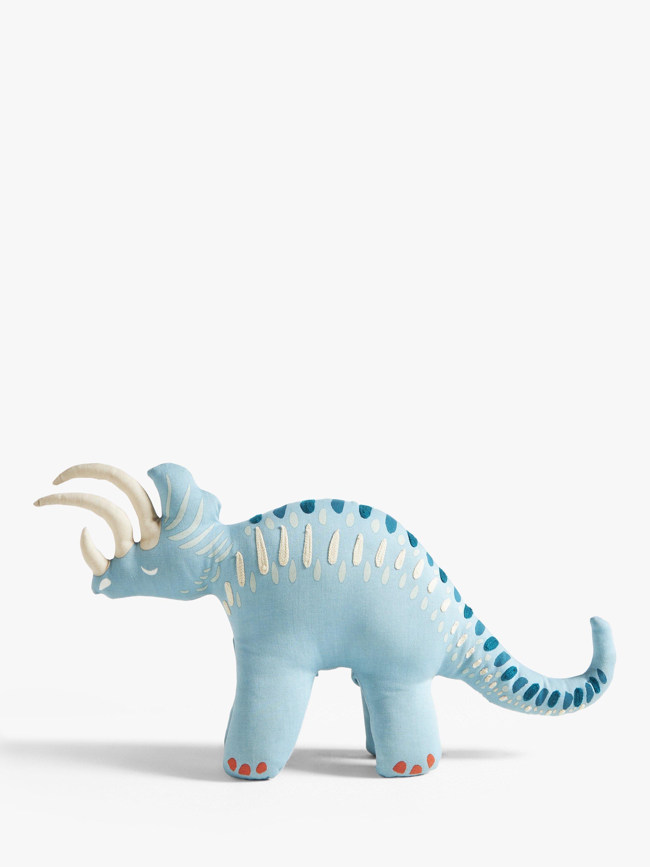 John Lewis Forest Dinosaur Cushion, Blue