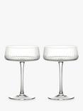 Anton Studio Designs Empire Glass Champagne Saucer, Set of 2, 250ml
