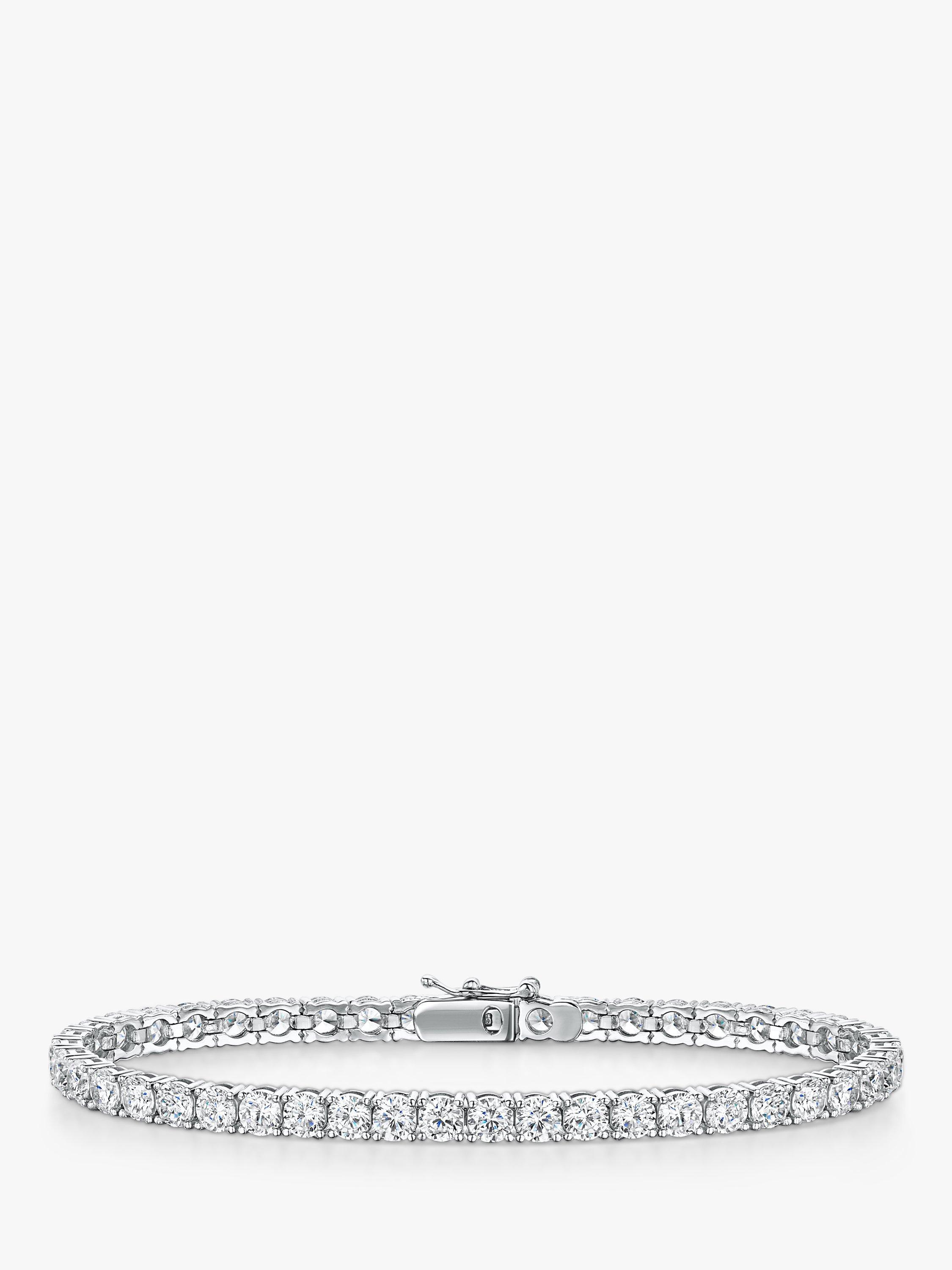 Product image 1 of 5, which shows Jools by Jenny Brown 2mm Cubic Zirconia Tennis Bracelet, Silver