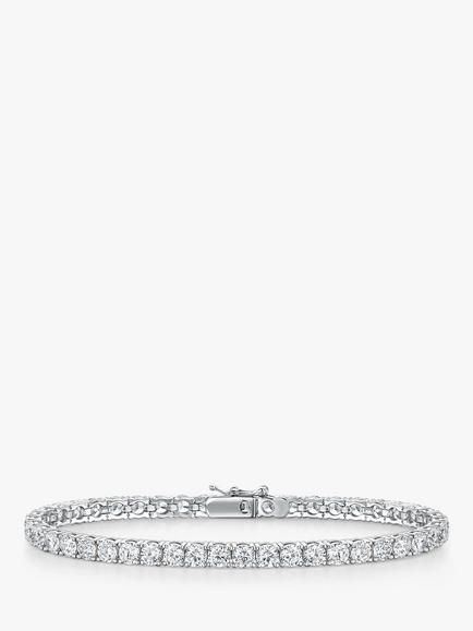 Jools by Jenny Brown 2mm Cubic Zirconia Tennis Bracelet, Silver