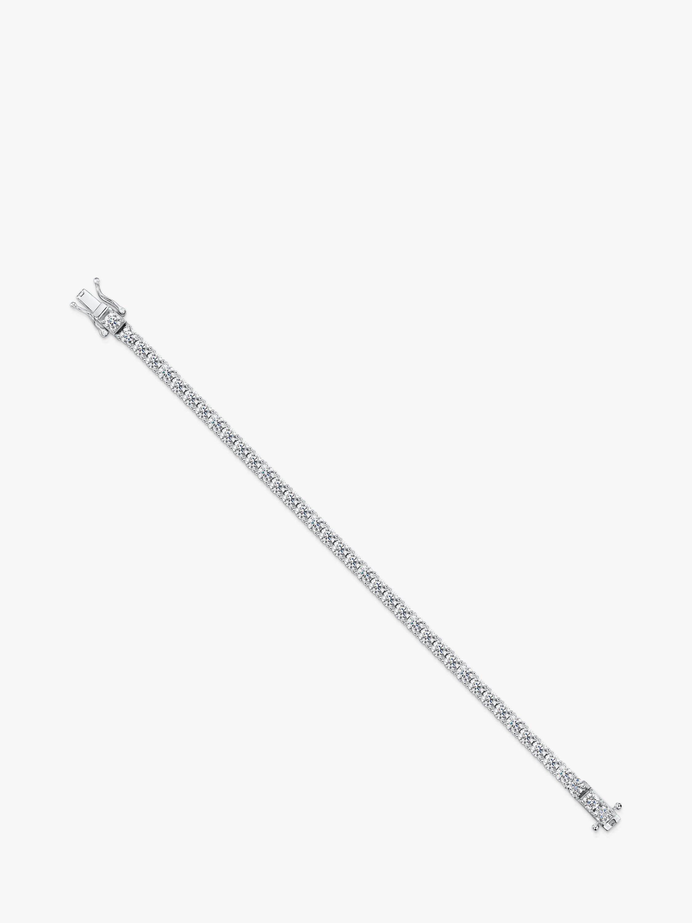Product image 5 of 5, which shows Jools by Jenny Brown 2mm Cubic Zirconia Tennis Bracelet, Silver