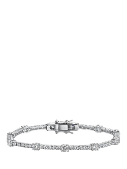 Jools by Jenny Brown Mixed Size Cubic Zirconia Tennis Bracelet, Silver, Silver