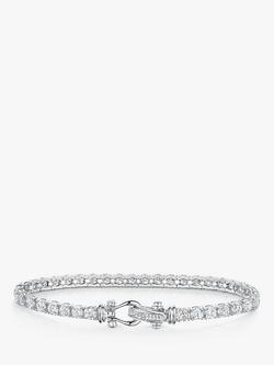 Jools by Jenny Brown 37 Stone Cubic Zirconia Tennis Bracelet, Silver